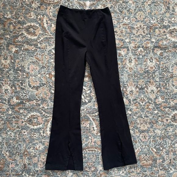 Free People Pants - Free People high rise black split hem dress pants women’s size XS